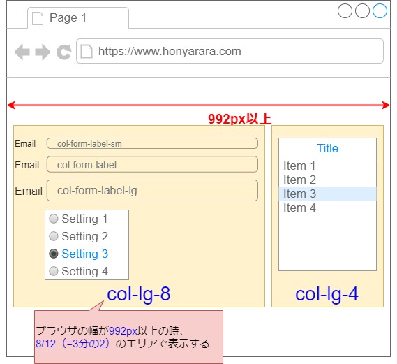 col-lgは992pxで適用される